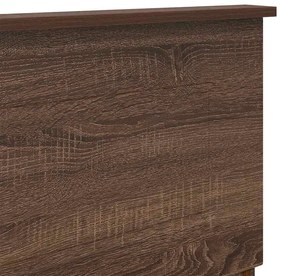 vidaXL Κεφαλάρι με κεφαλάρι Καφέ δρυς 160 cm Επεξεργασμένο ξύλο