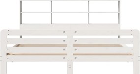 vidaXL Σκελετός Κρεβ. Χωρίς Στρώμα Λευκό 180x200 εκ Μασίφ Πεύκο
