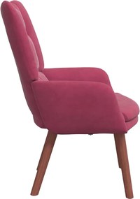 vidaXL Πολυθρόνα Κόκκινο 63 x 67 x 94 εκ. Βελούδο