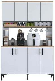 Ντουλάπι Κουζίνας 893RAN4975 120x40x184,2cm White-Oak Μοριοσανίδα, Μελαμίνη