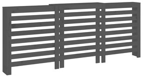 vidaXL Κάλυμμα Καλοριφέρ Γκρι 210x21x85 εκ. από Μασίφ Ξύλο Πεύκου