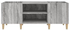 vidaXL Δισκοθήκη Γκρι Sonoma 121 x 38 x 48 εκ. από Επεξεργασμένο Ξύλο