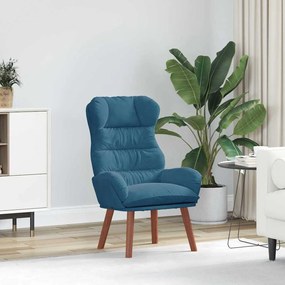 vidaXL Χαλαρωτική Πολυθρόνα Μπλε 69 x 74 x 93 εκ. Βελούδο