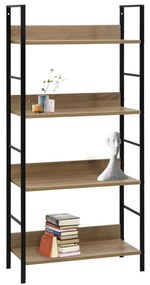 vidaXL Ραφιέρα 4 Επιπέδων Δρυς 60x27,6x124,5 εκ. Επεξεργασμένο Ξύλο