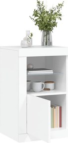 vidaXL Nτουλάπι Βοηθητικό με Φώτα LED Λευκό από Επεξεργασμένο ξύλο