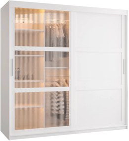 Ντουλάπα Flutes III 180 Συρόμενη-Λευκό