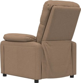 vidaXL Πολυθρόνα Μασάζ Καφέ Υφασμάτινη
