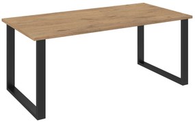 Τραπέζι Kingsale-185 x 90-Φυσικό σκούρο