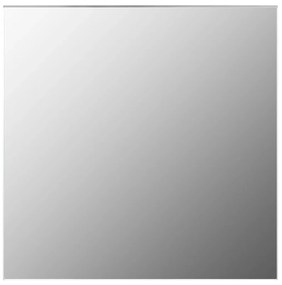Καθρέφτης Τοίχου Τετράγωνος 60 x 60 εκ. Γυάλινος - Ασήμι