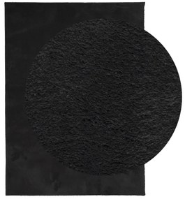 Χαλί HUARTE με Κοντό Πέλος Μαλακό/ Πλενόμενο Μαύρο 160x230 εκ. - Μαύρο