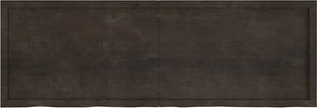 vidaXL Επιφάνεια Τραπεζιού Σκούρο Καφέ 180x60x(2-4)εκ Επεξ. Μασίφ Δρυς