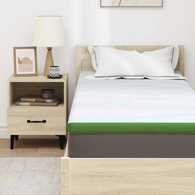 vidaXL Στρώμα επικάλυψης Λευκό και Πράσινο 70 x 200 cm Υφασμα Jacquard