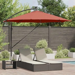 vidaXL Ομπρέλα Cantilever Banana Τερακότα 294 x 294 x 248 cm