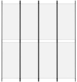 vidaXL Διαχωριστικό Δωματίου με 4 Πάνελ Λευκό 200 x 220 εκ. Υφασμάτινο