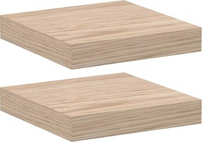 vidaXL Ράφια Τοίχου 2 τεμ. 23x23,5x4 εκ. Επεξεργασμένο Ξύλο