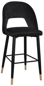 ΣΚΑΜΠΟ ΜΠΑΡ HARPER HM8526.04 ΒΕΛΟΥΔΟ ΜΑΥΡΟ ΜΕ ΜΕΤΑΛΛΙΚΟ ΣΚΕΛΕΤΟ 50Χ51Χ111Υ εκ.