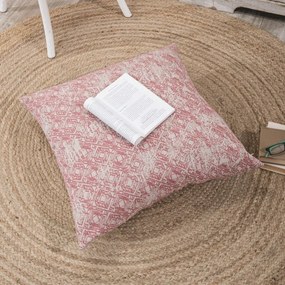Μαξιλαροθήκη Διακοσμητική Δαπέδου Felicia 06 Pink Teoran 65Χ65 Cotton-Polyester