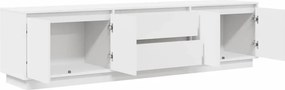 vidaXL Έπιπλο Τηλεόρασης με LED Λευκό 193,5x41x50 εκ.
