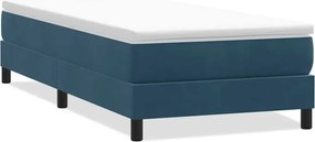 vidaXL Κρεβάτι Boxspring χωρίς Στρώμα Σκούρο Μπλε 80x220 εκ. Βελούδινο
