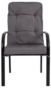 Καρέκλα - Πολυθρόνα ENDIKA C5680.01 Μεταλλική Γκρί με Μαξιλάρι 60x71x105Υ εκ. 60x71x105 εκ.