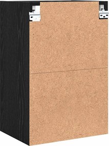 vidaXL Κρεμαστό ντουλάπι με ράφι Μαύρη δρυς 40 x 29,5 x 60 εκ.