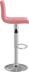 vidaXL Σκαμπό Μπαρ 2 τεμ. Ροζ Βελούδινα