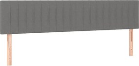 vidaXL Κρεβάτι Boxspring με Στρώμα Σκούρο Γκρι 120x190 εκ Υφασμάτινο