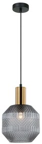 Φωτιστικό Οροφής Ariadne 4266900 20x185,5cm 1xE27 40W Black-Gold Viokef Metal, Glass