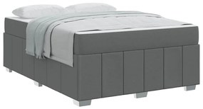 vidaXL Σκελετός Κρεβατιού Σκούρο γκρι 140 x 200 cm ύφασμα