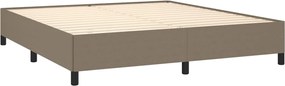 vidaXL Κρεβάτι Boxspring με Στρώμα Taupe 180x200 εκ. Υφασμάτινο