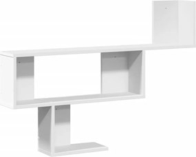 vidaXL Ράφι Τοίχου Λευκό 100x15x70 εκ. από Επεξεργασμένο Ξύλο