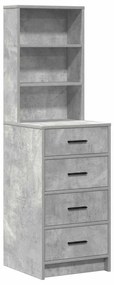 vidaXL Τραπέζι περιποίησης με συρτάρι 3 pcs Γκρι 40 x 41 x 135 εκ.