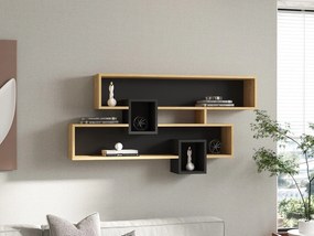 Ράφι Τοίχου Sapphire / Ανθρακί FEIPUN 120x22x72.2