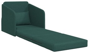 vidaXL Καρέκλα Κρεβάτι 2-σε-1 Σκούρο Πράσινο 65 x 80 x 83 εκ. Ύφασμα.