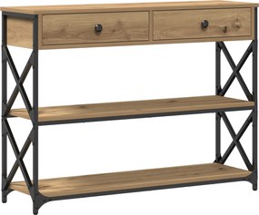 vidaXL Κονσόλα Τραπέζι artisan δρυς 100 x 28 x 75 εκ.