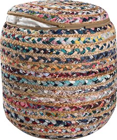Πουφ (Φ40x40) Pol Rugs & Mats Jute Chindi