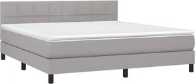 vidaXL Κρεβάτι Boxspring με Στρώμα Αν. Πράσινο 160x200εκ Υφασμάτινο