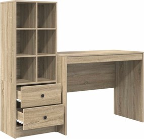 vidaXL Γραφείο με συρτάρι 2 pcs Δρύς Sonoma
