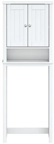 vidaXL Ντουλάπι Τουαλέτας BERG Λευκό 60 x 27 x 164,5 εκ. Μασίφ Ξύλο
