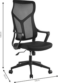 Καρέκλα γραφείου διευθυντή Flexibility mend pakoworld ύφασμα mesh γκρι