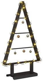 vidaXL Μεταλλικό χριστουγεννιάτικο δέντρο με βάση Μαύρο 60 cm Ατσάλι