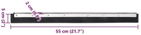 vidaXL Κεφαλή Σκουπίσματος Δαπέδου 55x2x5 εκ. Ατσάλι/Καουτσούκ