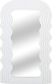 Διακοσμητικός καθρέφτης "wave"  Υ26x16εκ. λευκός
