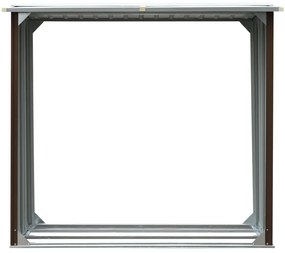 vidaXL Υπόστεγο Αποθήκευσης Ξύλων Καφέ 172x91x154 εκ. Γαλβ. Ατσάλι