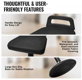 VEVOR Wobble Chair Height-Adjustable (24.6-34.4&quot;) Active Chair with Handle Black