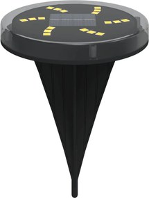 vidaXL Ηλιακά Φωτιστικά Δαπέδου με Στήριγμα Εδάφους 12τεμ. Θερμό Λευκό