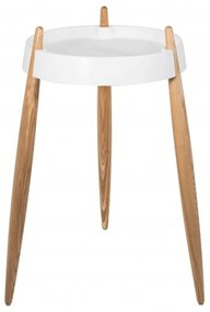 Τραπεζάκι Βοηθητικό Liola ZLS0101 40x67cm White-Natural Zafferano