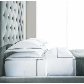 Σετ Σεντόνια Βαμβακοσατέν Υπέρδιπλα 240x270εκ. Bar 11 White-Grey Makis Tselios