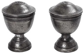 Αλατοπίπερο (Σετ 2Τμχ) FLA326 5x5x7cm Silver Espiel Aluminium