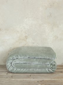 Κουβέρτα Βελουτέ Γίγας 240x260 Coperta - Sage Green - Nima Home